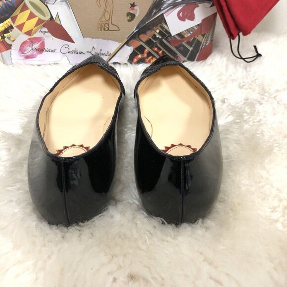 Christian Louboutin PIGALOVE 20ANS Crystal Follies Degrastrass Strass Flat 39.5 - Picture 7 of 9